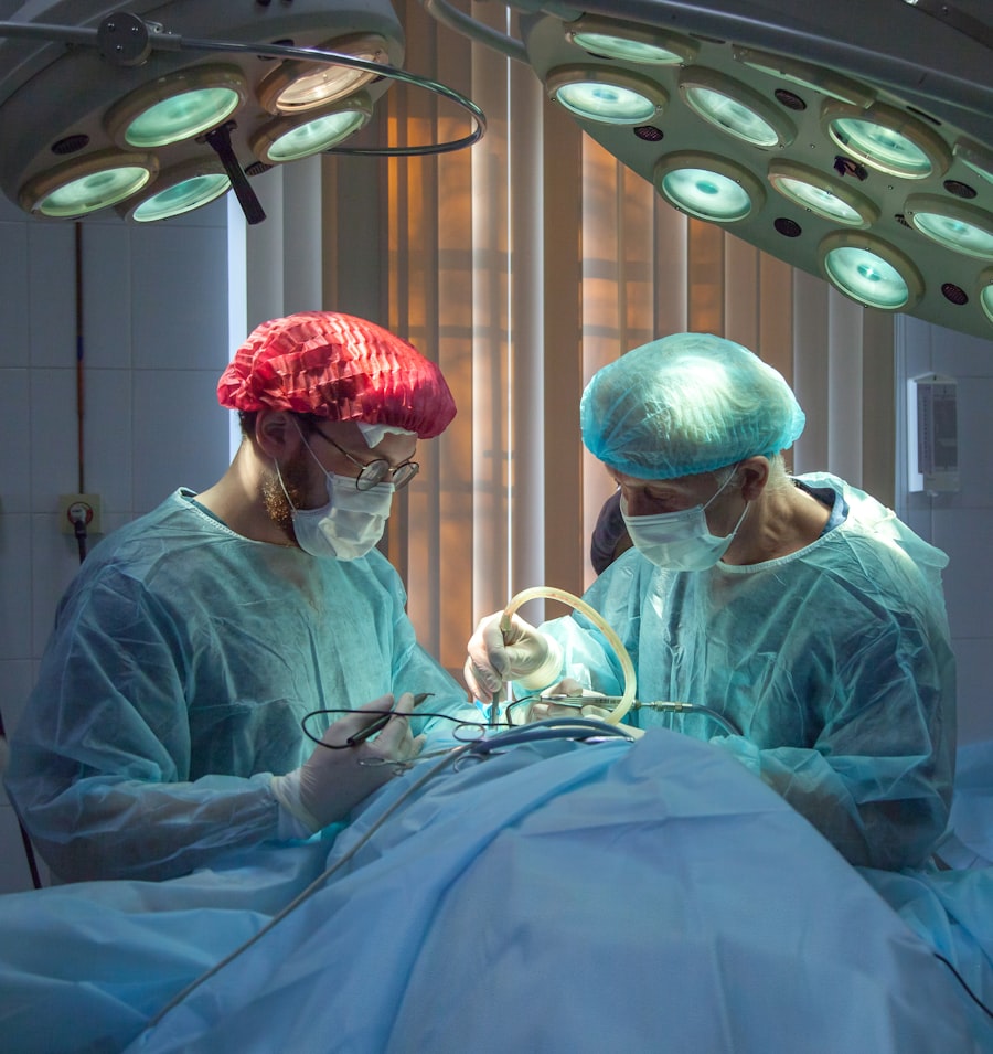 Hospital corridor — medical assistance